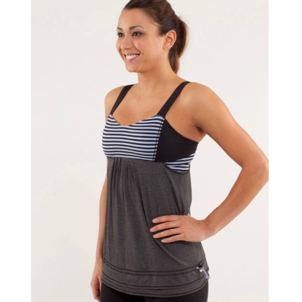 Lululemon Run Back On Track Stripe Tank Top